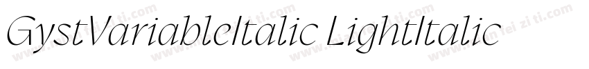 GystVariableItalic LightItalic字体转换